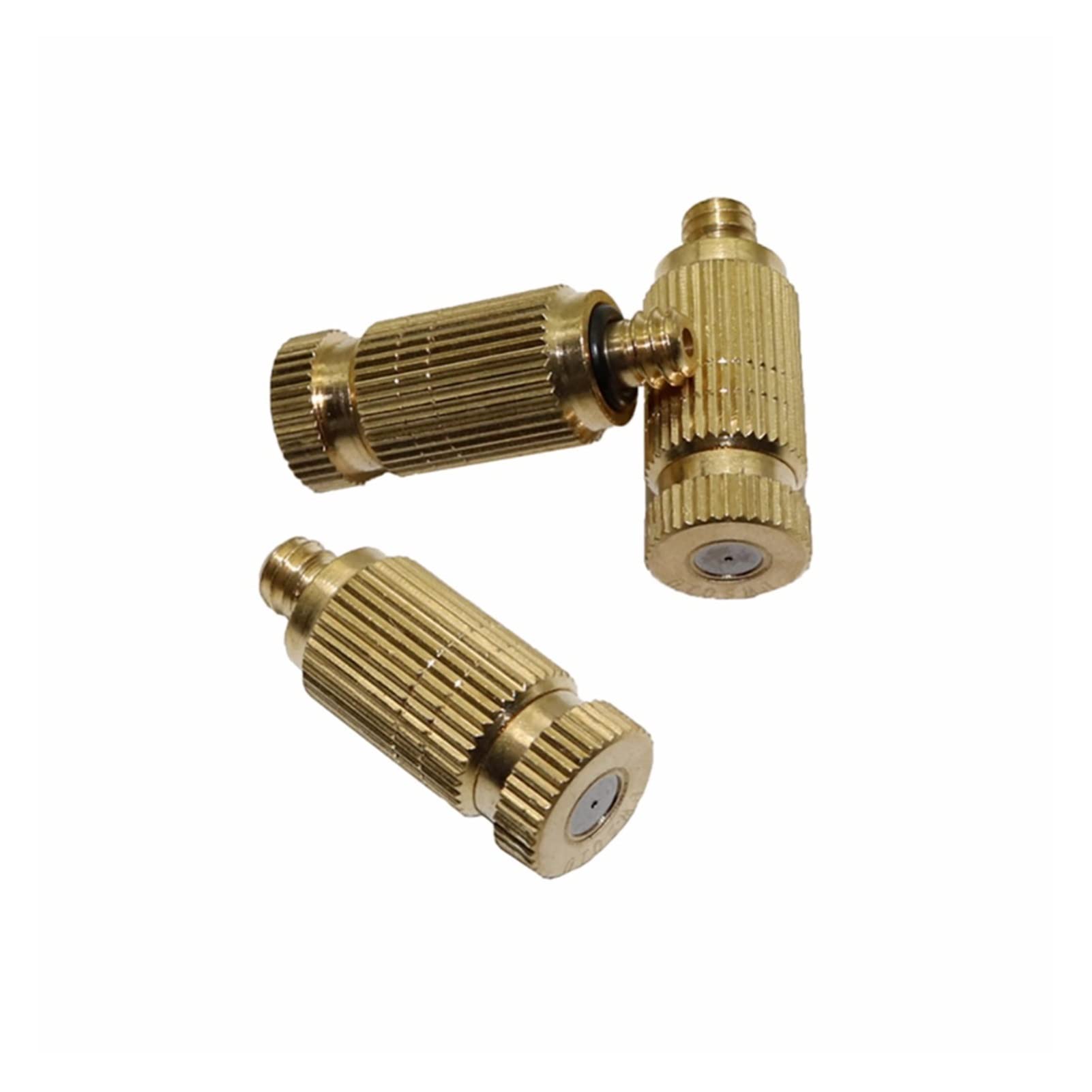 Bewässerungsdüse, 50 Stück, 0,1–0,7 mm, Kühlungszerstäuber, 3/16-Zoll-Gewinde, Industrie-Luftbefeuchterdüsen, Gartenbewässerungskühler-Anschluss (Farbe: 0,2 mm) (Farbe: 0,1 mm