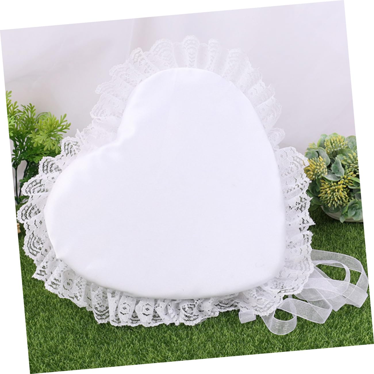 NOLITOY 2pièces Coussin De Mariage Floral Dentelle pour Anneau Accessoire Élégant pour Cérémonie De Mariage Et Engagement Douce pour Vos Bagues Décoration Réutilisable Et Charmante