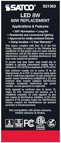 Miniatura 8 de Satco S21363 8ST19CLLED927E26-Paquete de 6