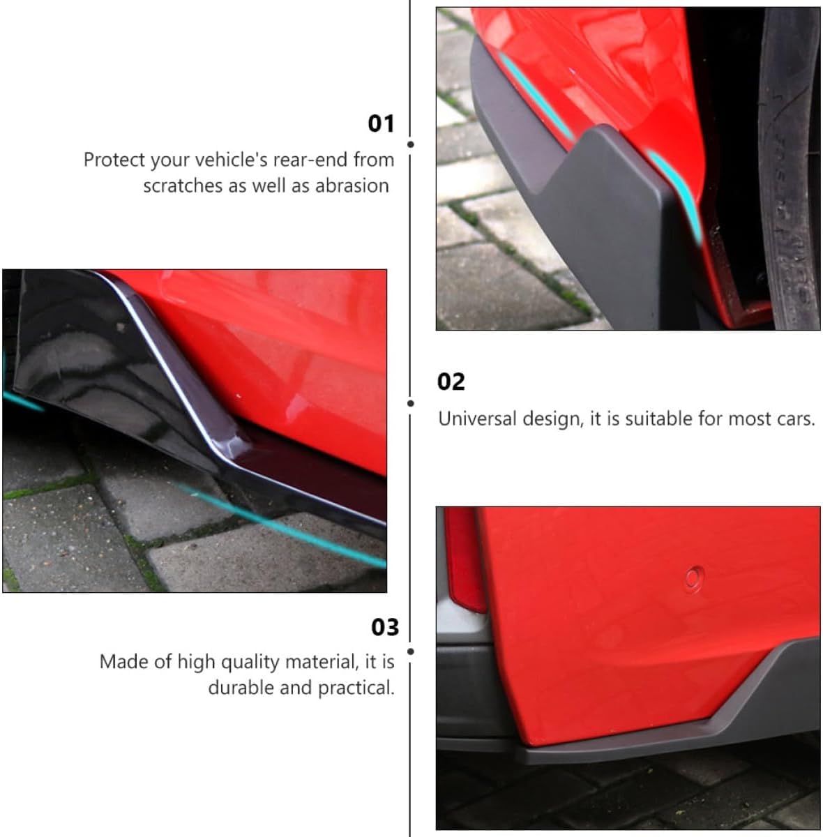 2 Pezzi Diffusore Posteriore per BMW i4 G26 2021 to 2025, Spoiler Posteriore, Sportivo Divisore Paraurti, Aerodinamico Deflettore Posteriore