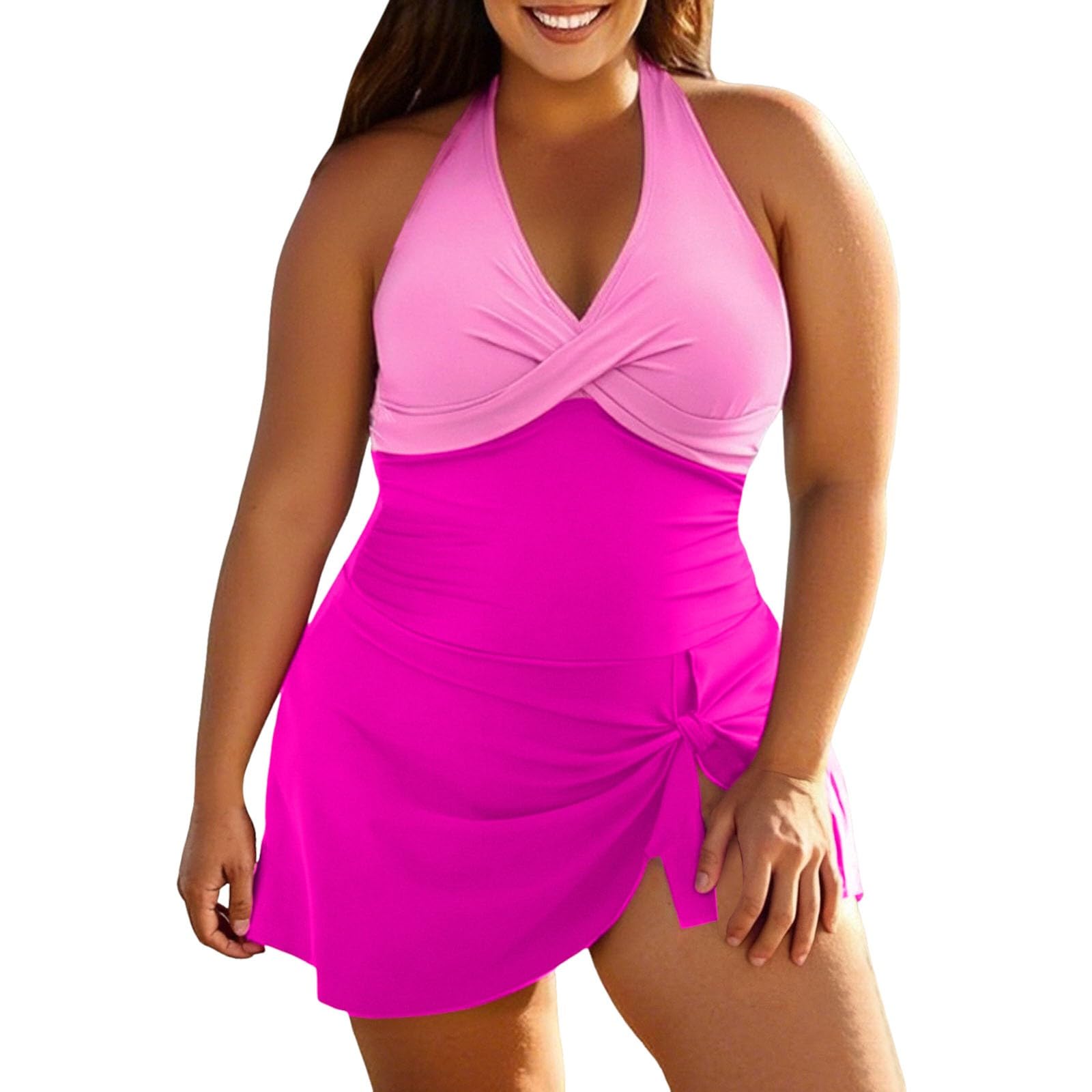 Genérico Plus Size Women's Swimsuits Reducers Fato Pool Clothing Plus Size Sports Swimsuit Reducer Fatos Surf Suit Casual Beach Suits Swimwear Elegant