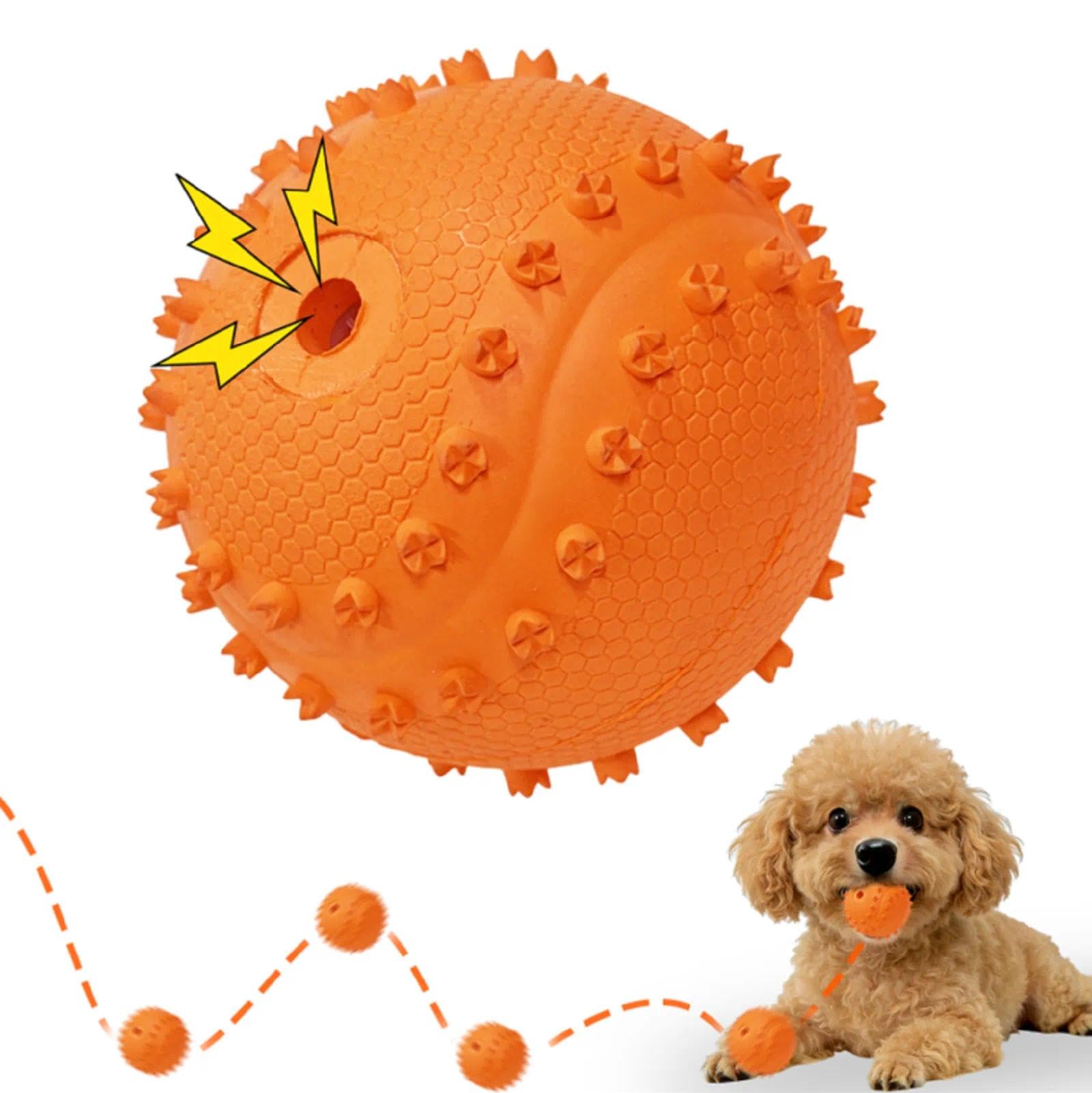Amazon | LaRoo 犬 おもちゃ ボール 音の出る 噛むおもちゃ 天然ゴム