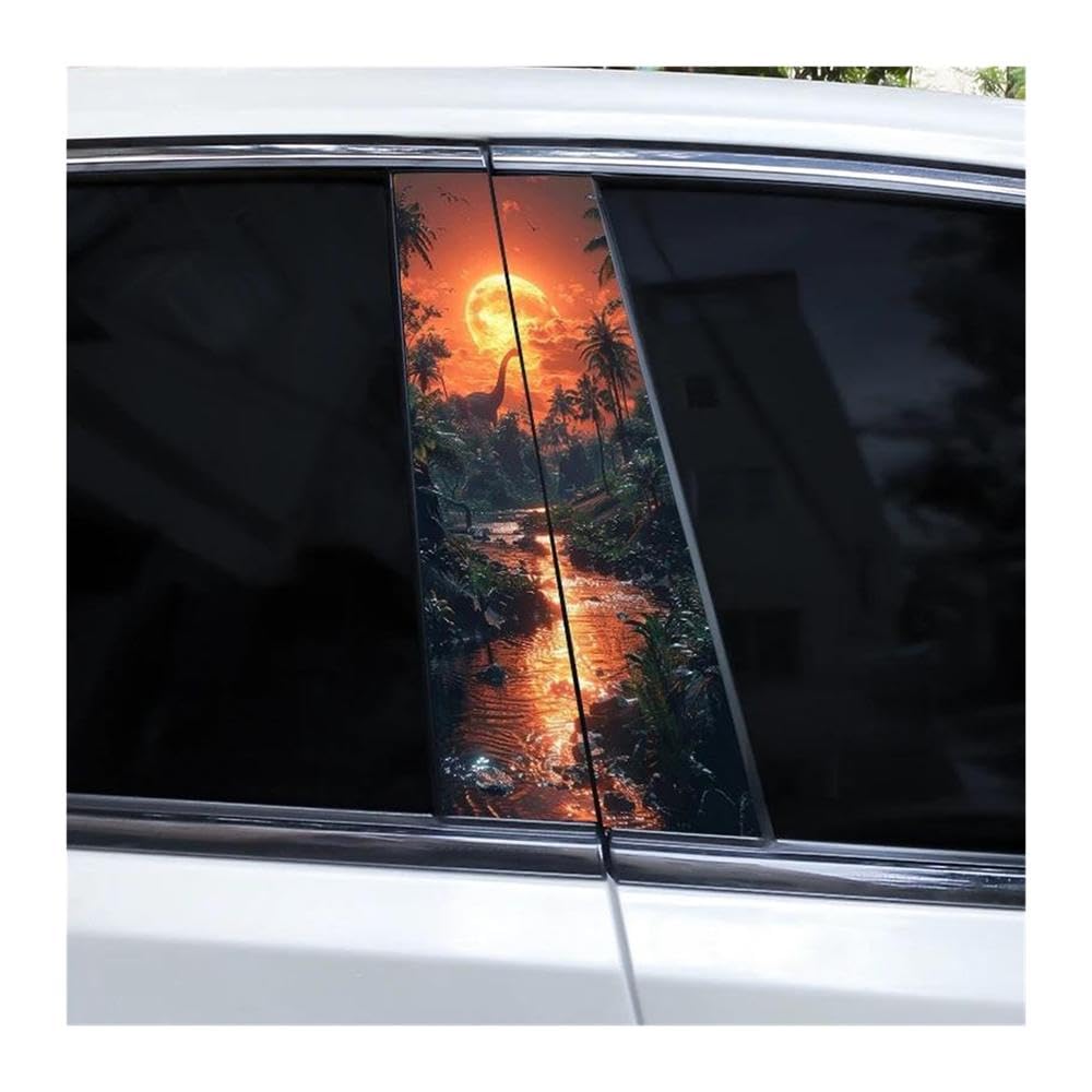 Stickers pilier B de voiture dinosaure pour personnaliser votre auto