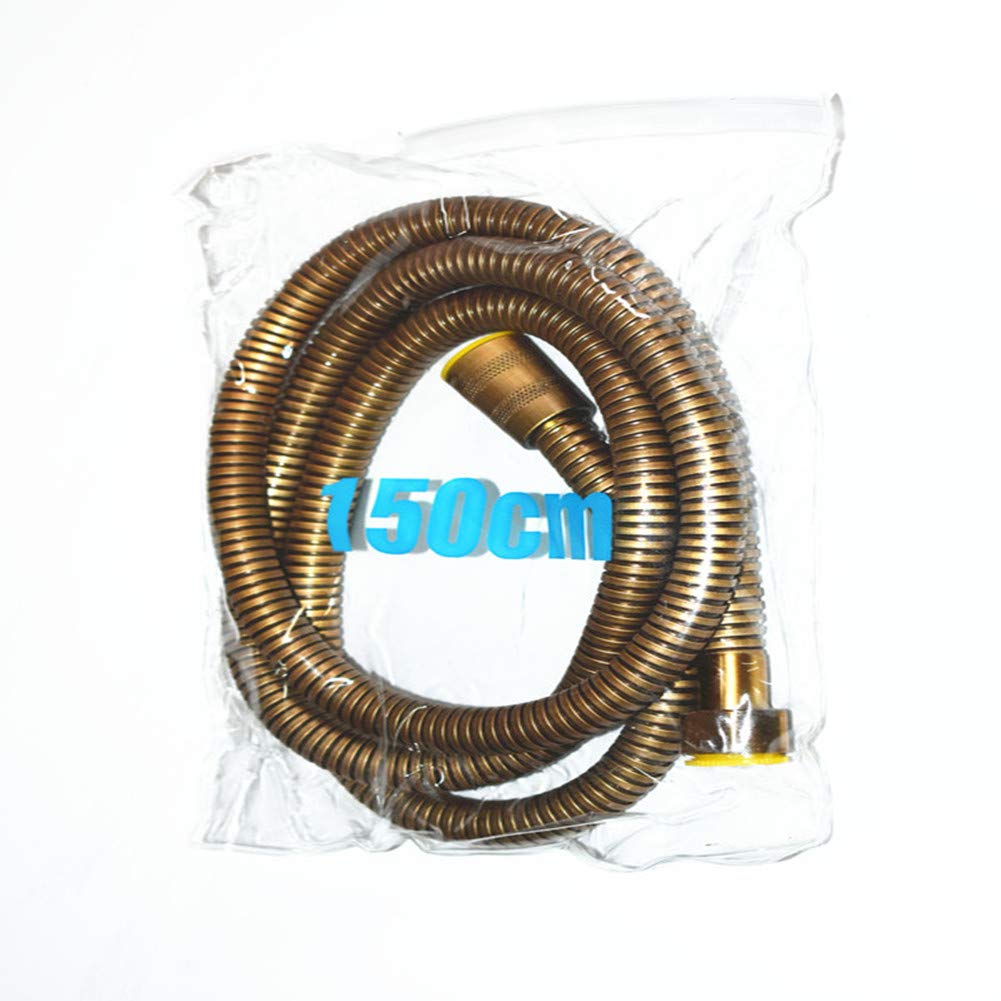 Tubo Doccia, 1.5m Flessibile Doccia Anti Torsione Tubo antipiega e a prova di perdite Bagno Doccia Tubo Bronzo antico per accessori da bagno Tubo per acqua