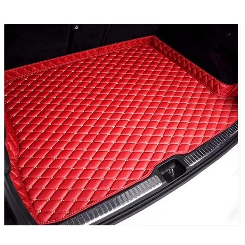 Coche Alfombrillas Maletero para REN-Ault Arkana 2021-2024, Cuero Funda Maletero Protector Antideslizante Bandeja Forro Maleteros Alfombra Accesorios,G/Red