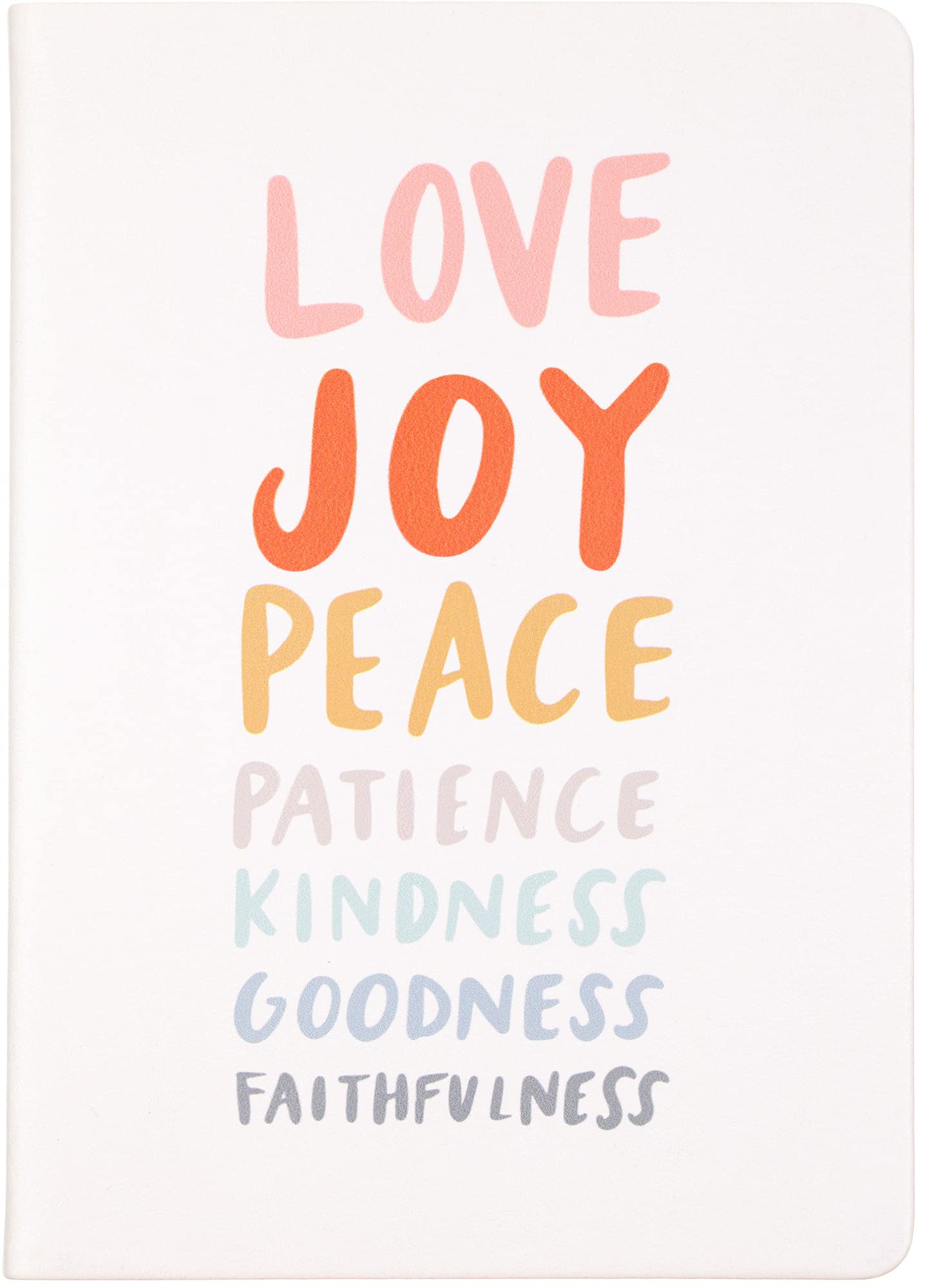 Thimblepress Lined Prayer Journal Notebook, 256 Ruled Pages with Inspirational Quotes and Bible Verses, Gilt Edges, 6x8, Love Joy Peace