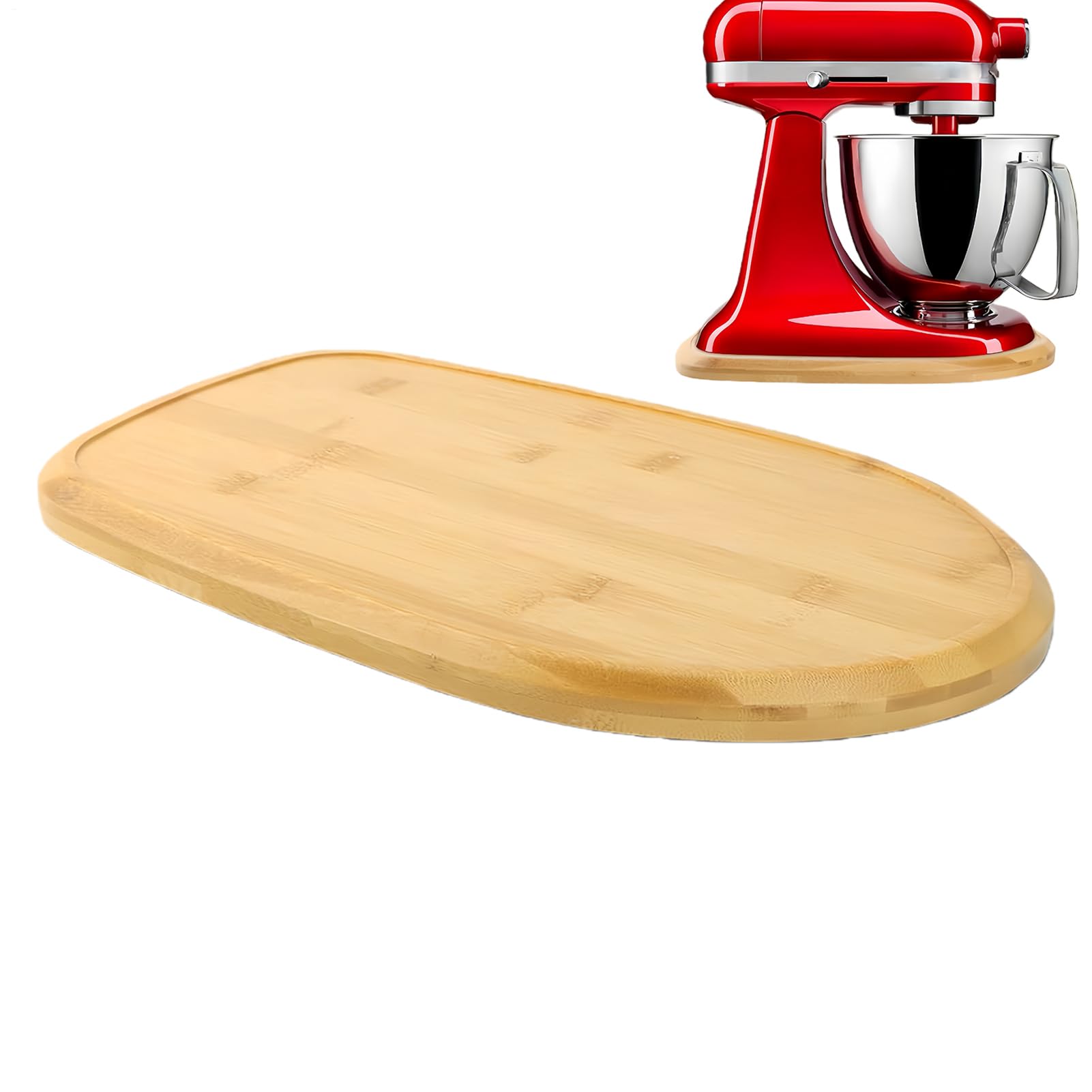Tablero de madera para electrodomésticos móviles con base deslizante de batidora