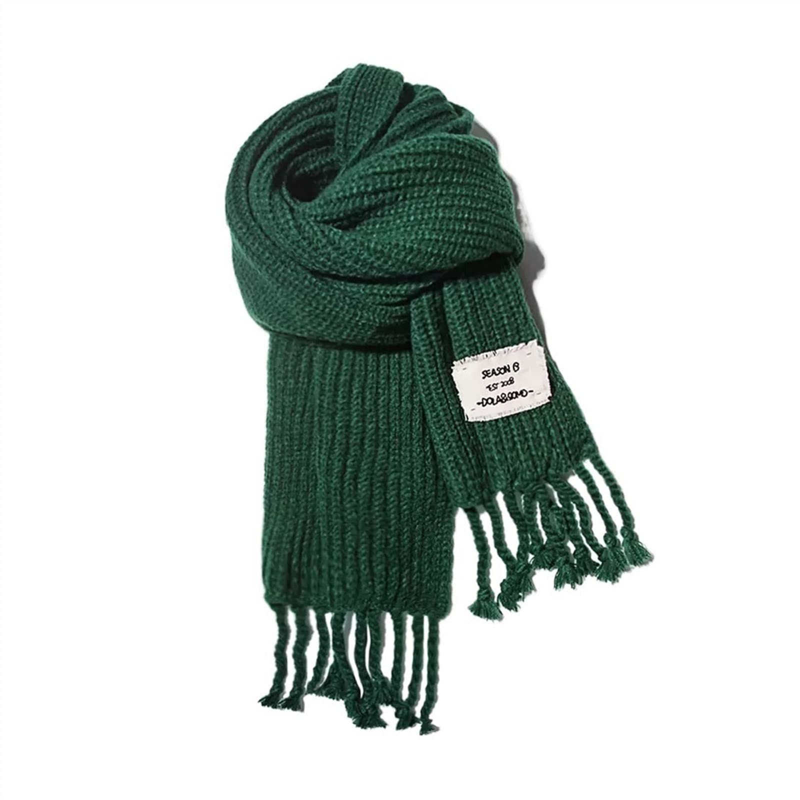 Amazon.com: Scarf Vintage Thick Knit Tassel Scarf Long Thickened