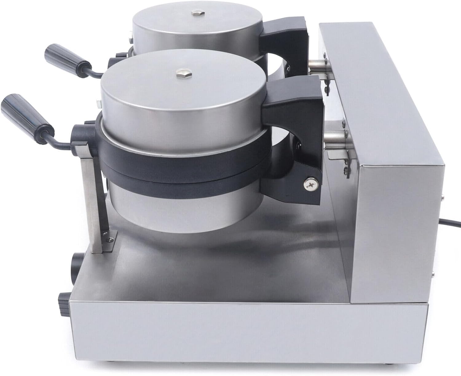 Commercial Electric Burger Waffle Iron - 2400W Non-Stick Stainless Steel Panini Press & Sandwich Maker for Home Parties, Double Heating Machine for Burgers & Donuts