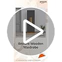 Image of Bniture Wooden Almirah for Clothes, Door for Bedroom, 2 Door Wardrobe with 4 Shelves Huge Storage Space (46D x 60W x 182H CM) | 3 Year Warranty (Giant Wood & Slate Grey)