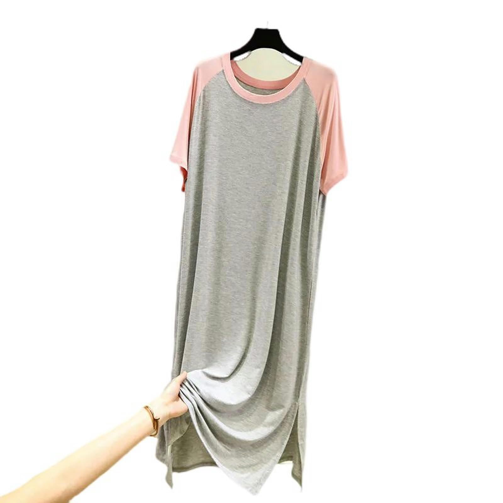 Robe longue en modal d'été respirante et fluide à manches courtes