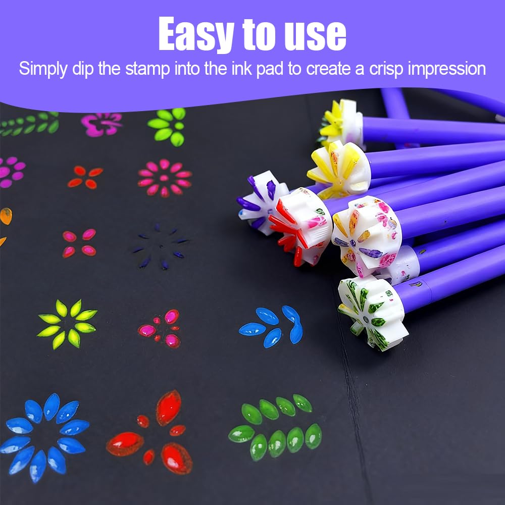 Set di 40 punteggiature floreali con 20 disegni per scrapbooking, creazione di biglietti, diario fai da te