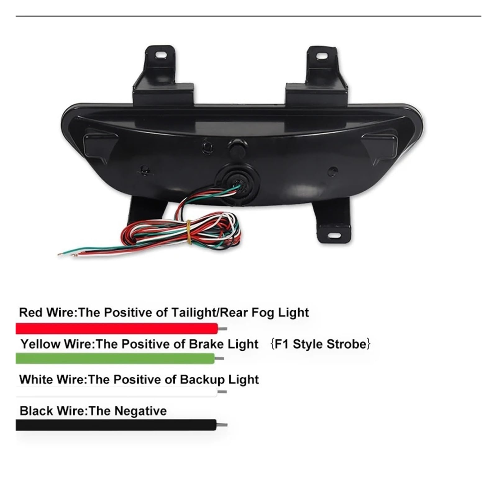 For Ford Mustang Gruppo fanale posteriore 3-in-1LED con anello LIGHT rosso brillante come lampada di coda/freno e LIGHT bianco come lampada di retromarcia di riserva