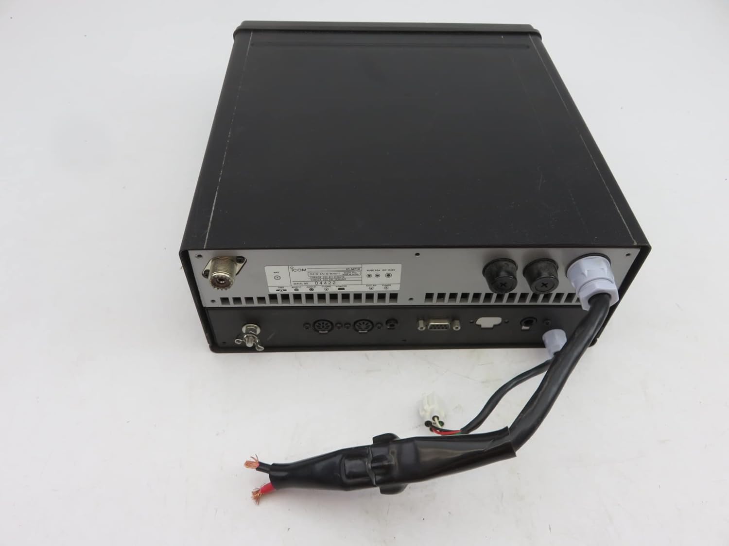 Rear view of the ICOM IC-M710 showing connectors