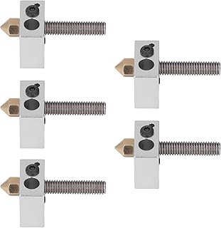 3D Printer Hotend, All Metal Hotend Conversion Kit, Extruder Parts, Brass Extruder Nozzle and Heater Blocks and Throat Tube, 3D Printer Accessories