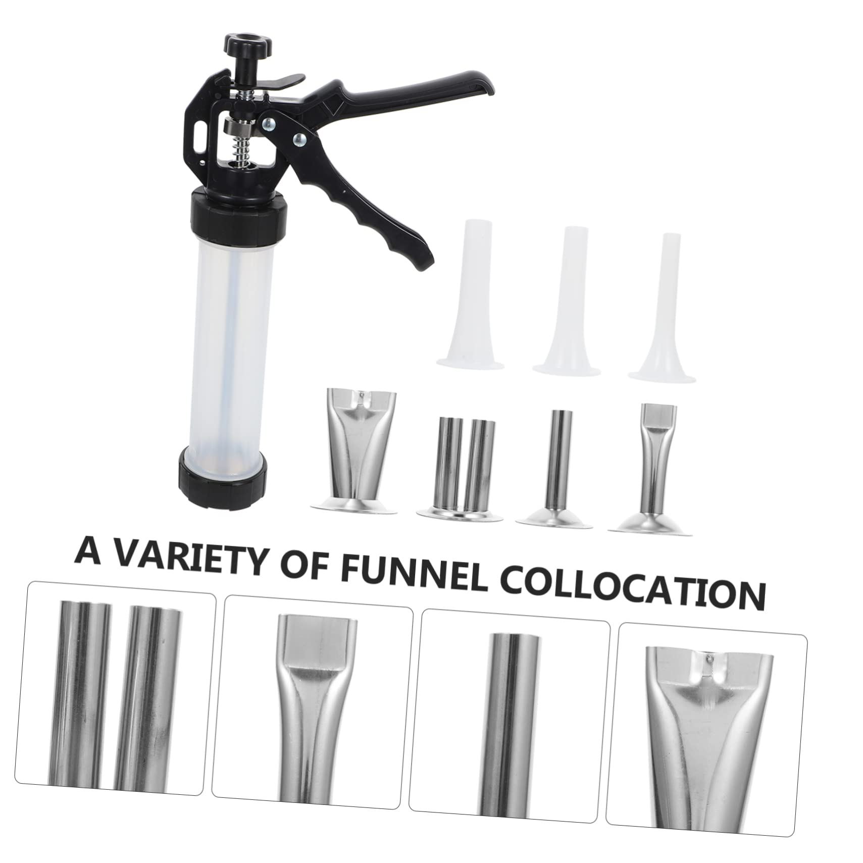 Cabilock Ergonomic Design Sausage Stuffer Manual Sausage Maker Meat Grinder Stainless Steel Plastic Easy to Use