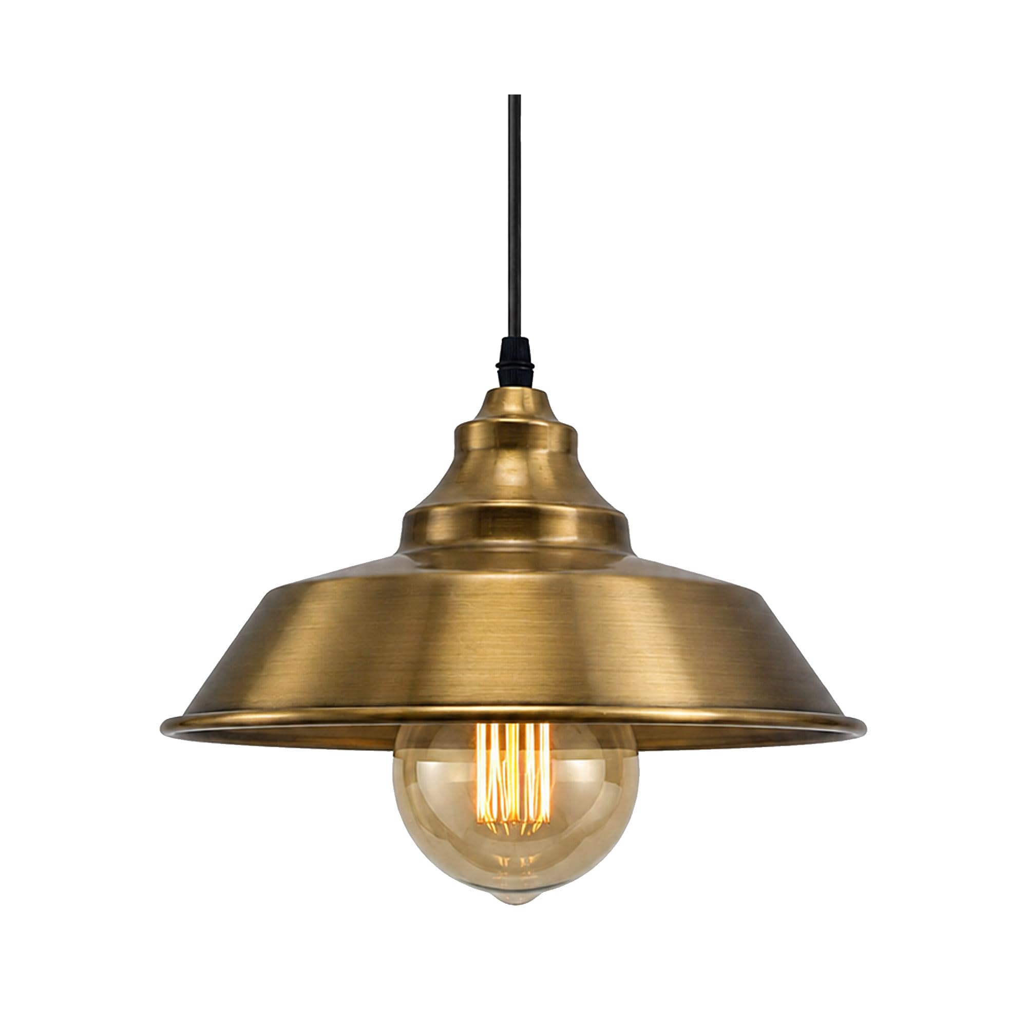 Industrial Single Head Pendant Light Adjustable Hanging Ceiling Lamp Vintage Metal Shade Lighting For Kitchen Island Dining Room Living Room Bedroom Cafe Rustic Ceiling Light Fitting Home Decor UK