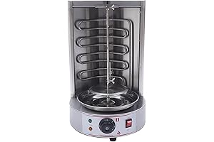 Electric Vertical Meat Roaster with Shawarma Knife and Tray 110V 1.6kW
