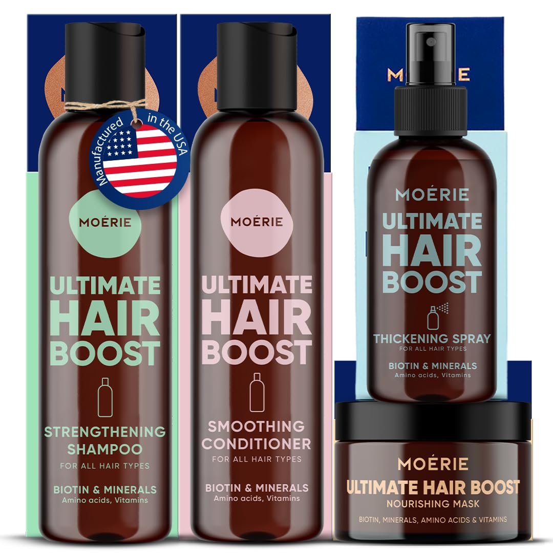 Mineral Shampoo and Conditioner Plus Hair Mask and Hair Spray Mega Pack – The Ultimate Hair Care Set – For Longer, Thicker, Fuller Hair - Vegan Hair Products – Paraben & Silicone Free Products