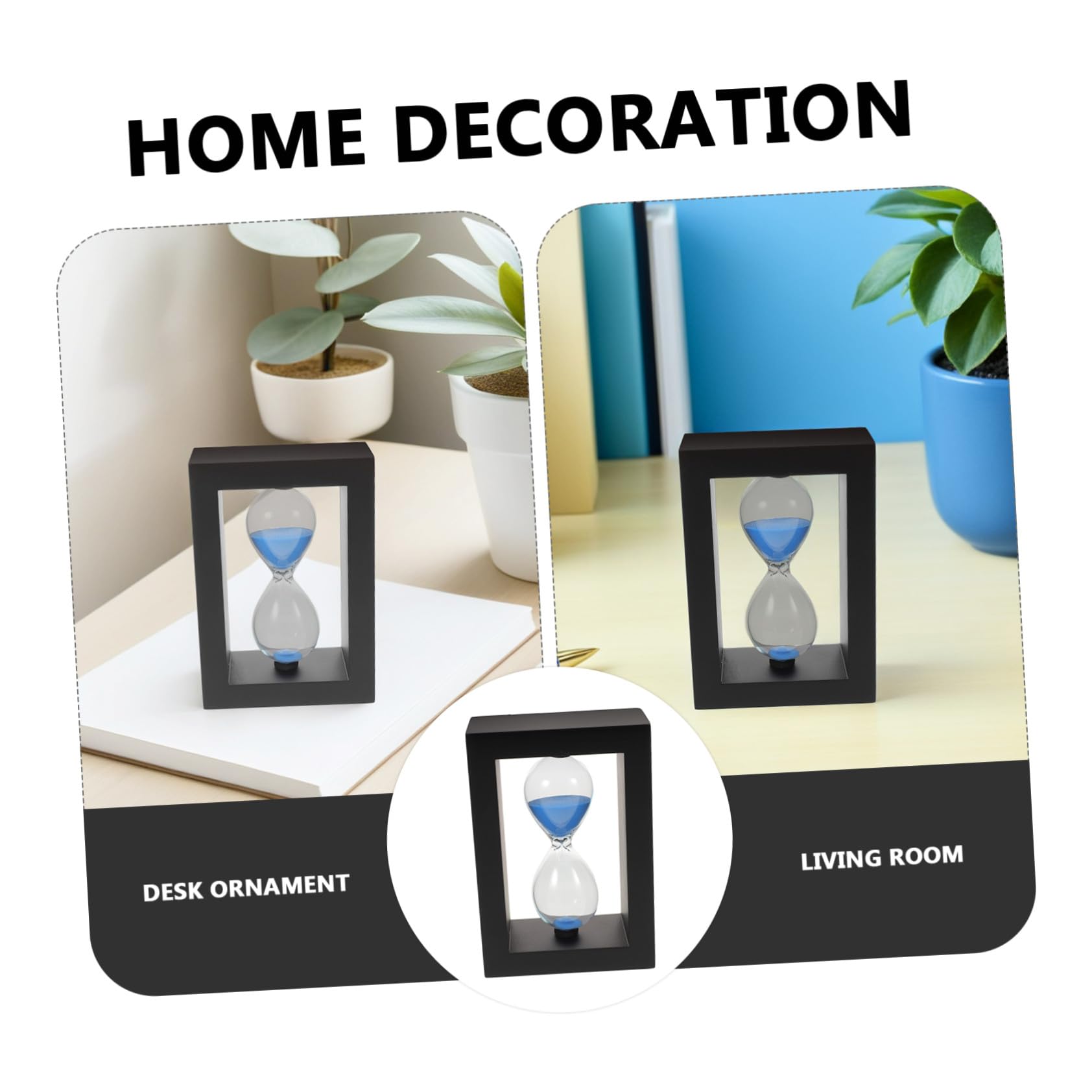 Temporizador de Reloj de Arena Marco de Madera de Minutos Decoración Moderna para Cocina y Escritorio Reloj de Temporizador de Hogar