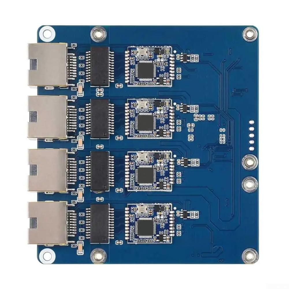Placa Red 4 Puertos Plug-and-Play para Pi 5 OS(Gigabit ETH Board)