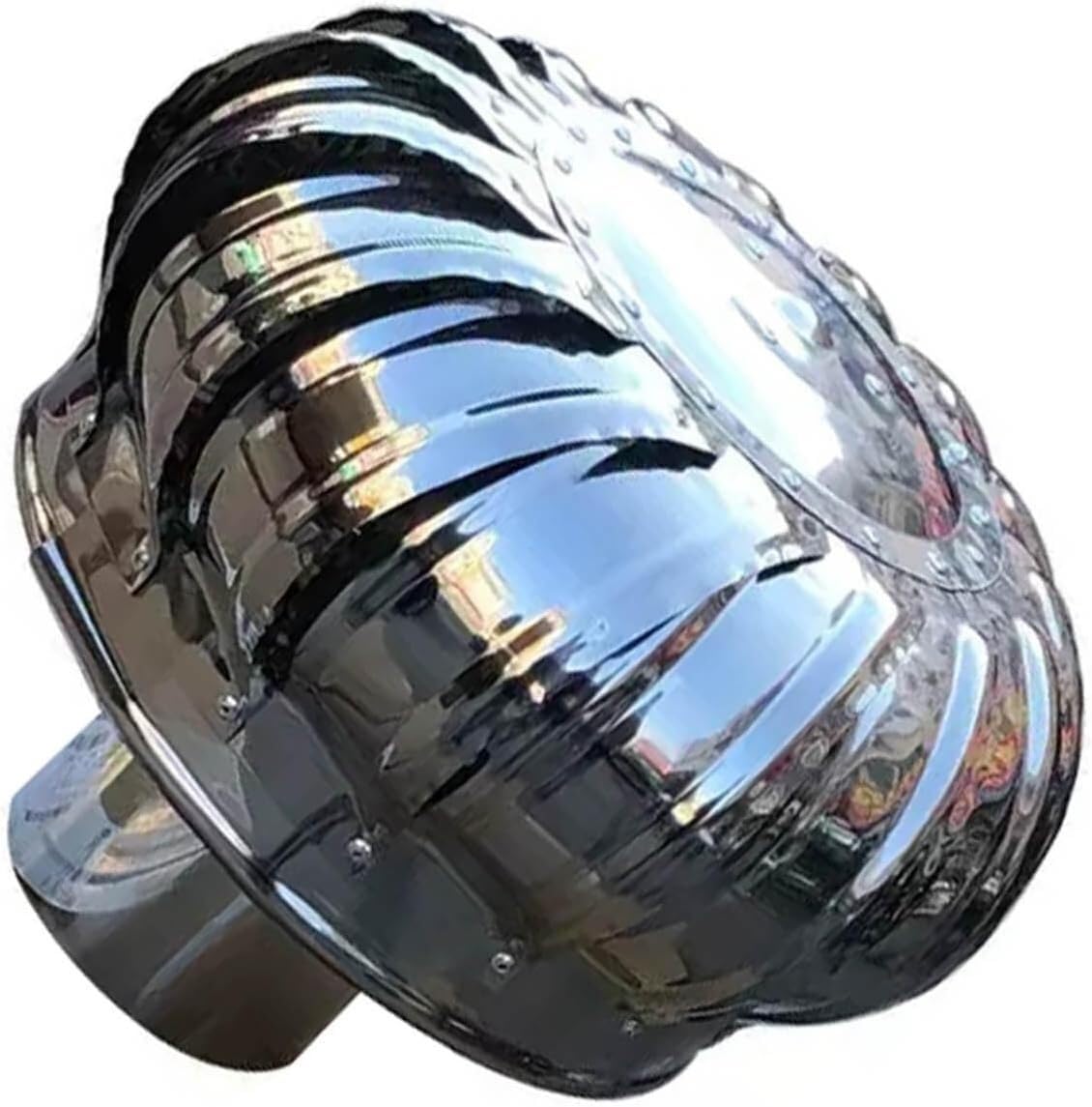 JvFbjLF Roof Turbo Ventilator Round Silent Stainless Steel Ducted Roof Ventilator Attic Vent(110mm)