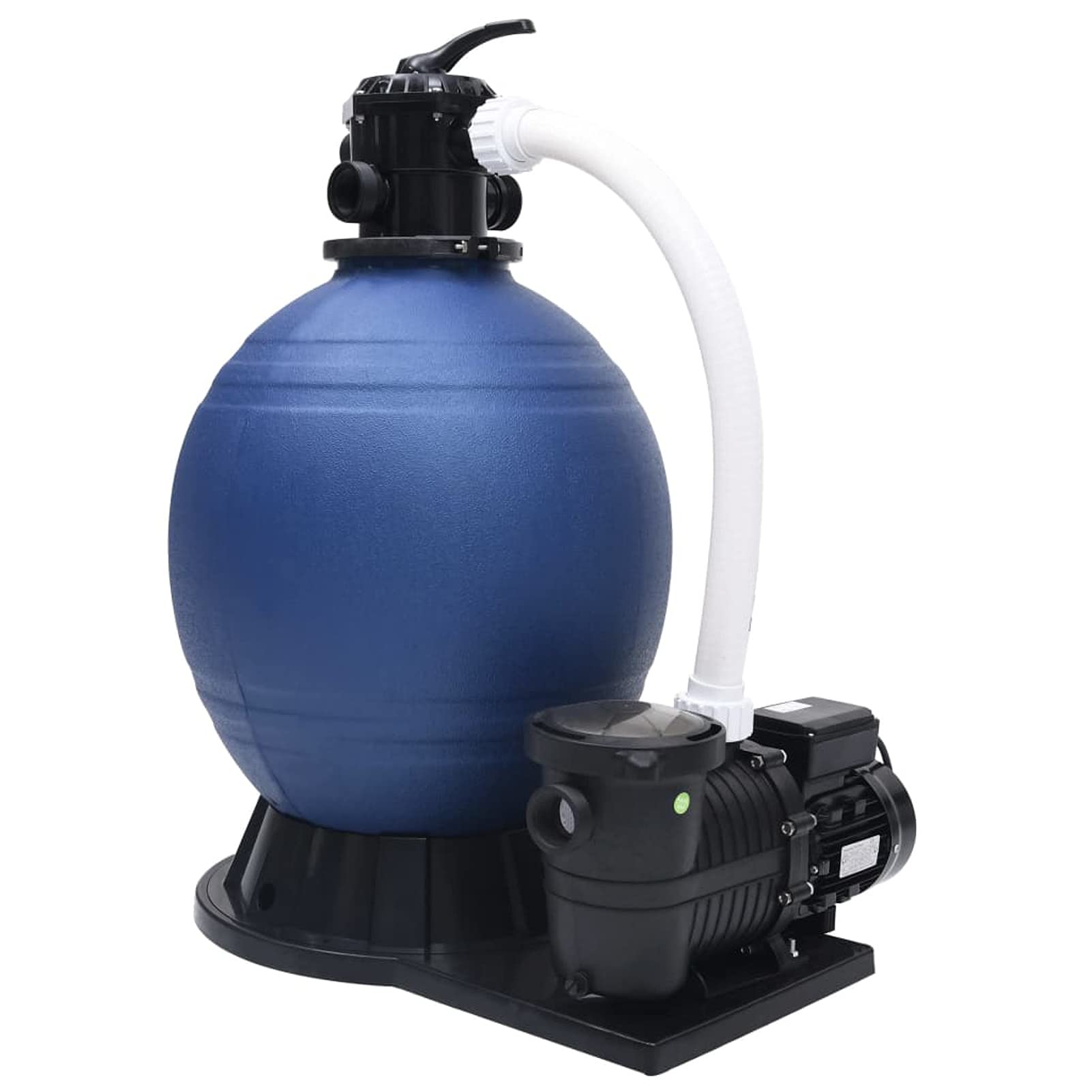 ShGaxin Filtro de Arena válvula de 7 vías y Bomba, Depuradora Piscina Arena, Filtro Piscina, Bomba De Picina, de 1000 W Azul y Negro