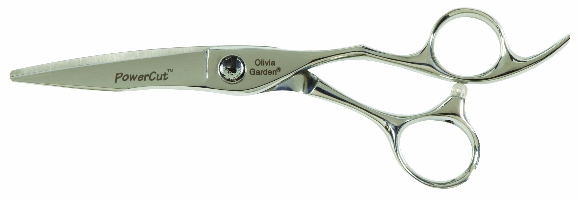 Olivia Garden Powercut 5.50" Forbici in Custodia Nera - Alta Prestazione di Taglio, Lame Convesse, Manico Ergonomico