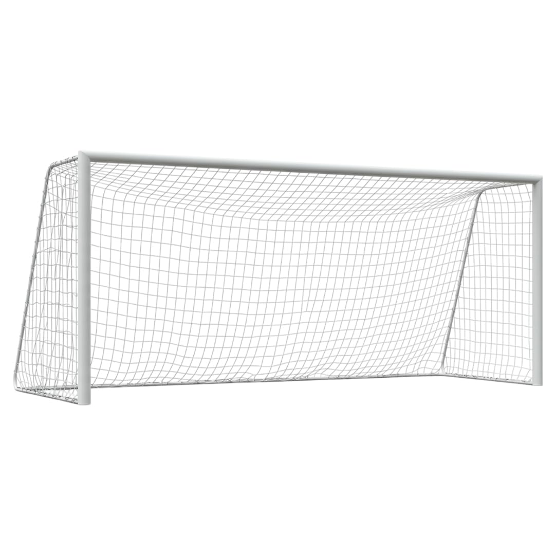 Juego de Red para Portería de Fútbol-7 6x2x1x1.50 m Blanco 2 Unidades