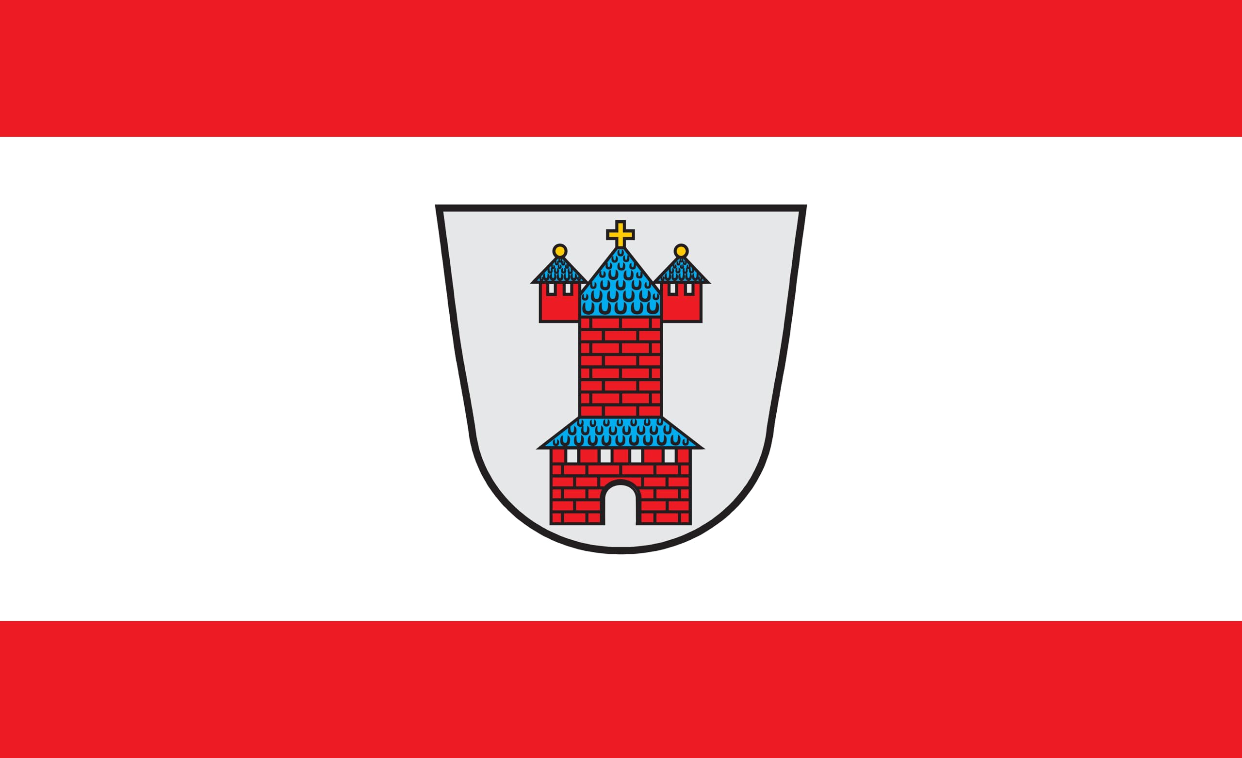 Drapeau Assenheim résistant au vent en tissu de la Hesse 150x90 cm