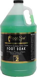 FOOT SPA - Foot Soak - Cleanses, Softens, and Refreshes - Made With Eucalyptus & Peppermint Oil - 128 Oz Gallon - Bulk, Refill Gallon