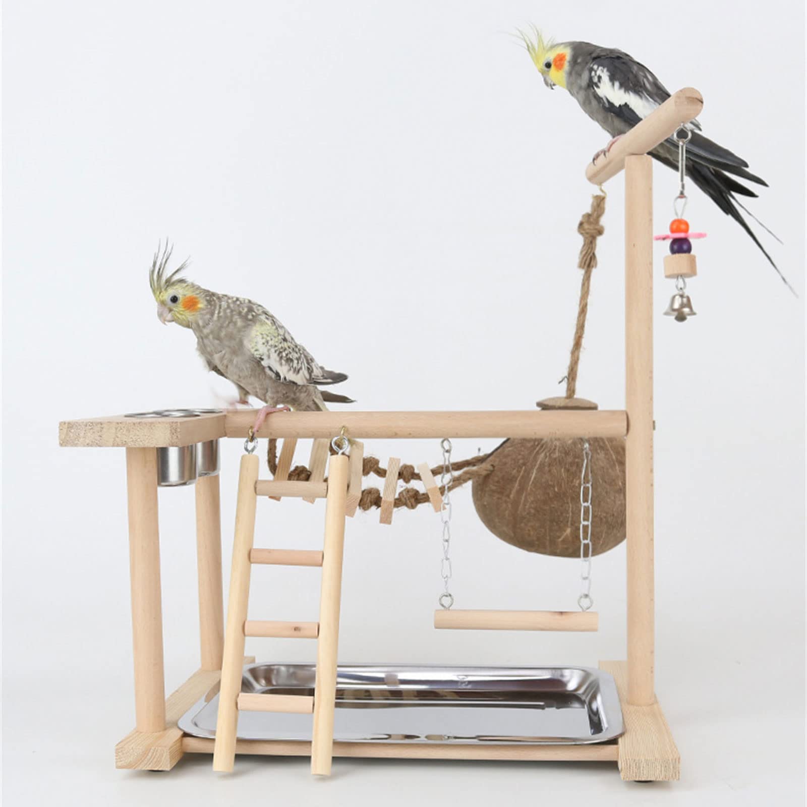 Lovebird Papageien Käfig Barsch Stehen Brücke Nest Schaukel Klettern Holz Ausbildung Leiter Spielzeug Für Vogel Vogel Barsch Stehen Für Käfig