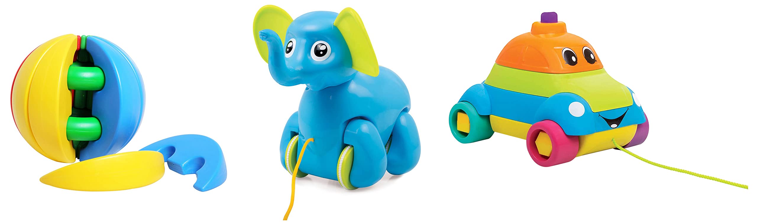 Giggles Funskool Activity Ball, Infant and Preschool Toys & Stack A Car, 4 in 1 Pull Along Toy, Walking, Shape Sorting, Infant and Preschool Toys & Alphy The Elephant, Head bobs,Tail Wags (B09SZPMMBZ) Amazon Price History, Amazon Price Tracker