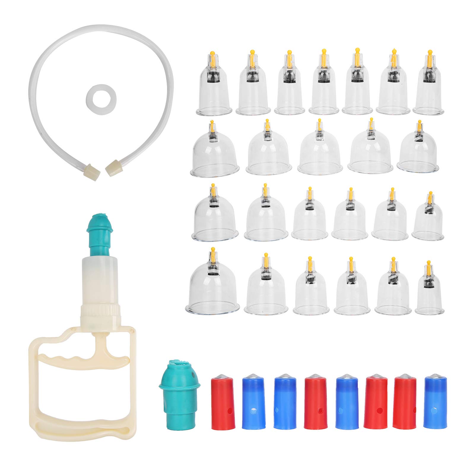 Set per terapia con coppettazione, set professionale per terapia magnetica, set per coppettazione con aspirazione sottovuoto, dispositivo per coppettazione per trattamento del corpo da 24 pezzi