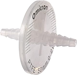 Omicron 200050R PTFE Venting Filter Disc, 60 psi Maximum Operation Pressure, 50 mm, 0.2 µm Sterile, Individually Packed (Pack of 10)