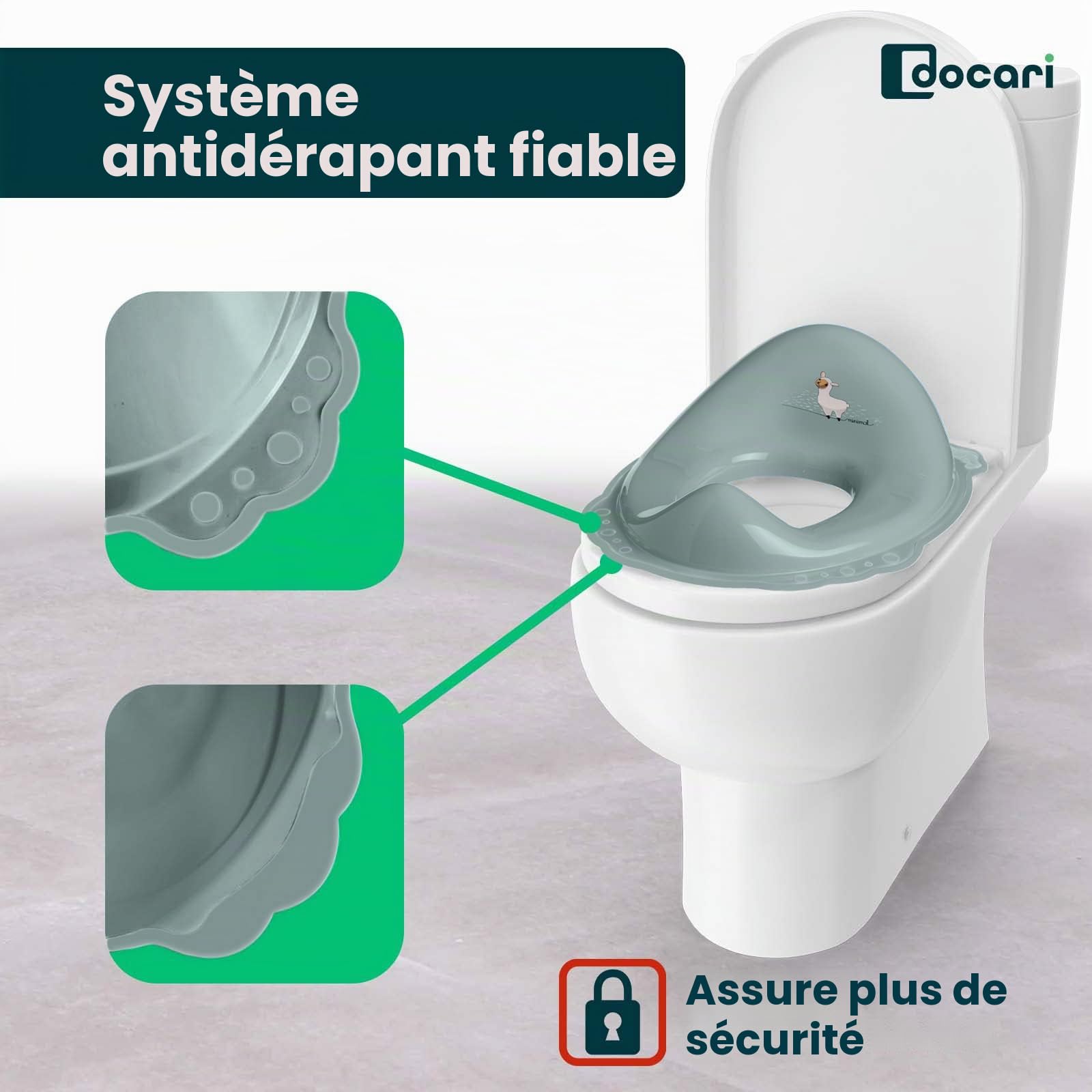 Set de toilettes pour enfants 3en1 fille vert à partir de 1 an - composé de pot + tabouret + rehausse WC