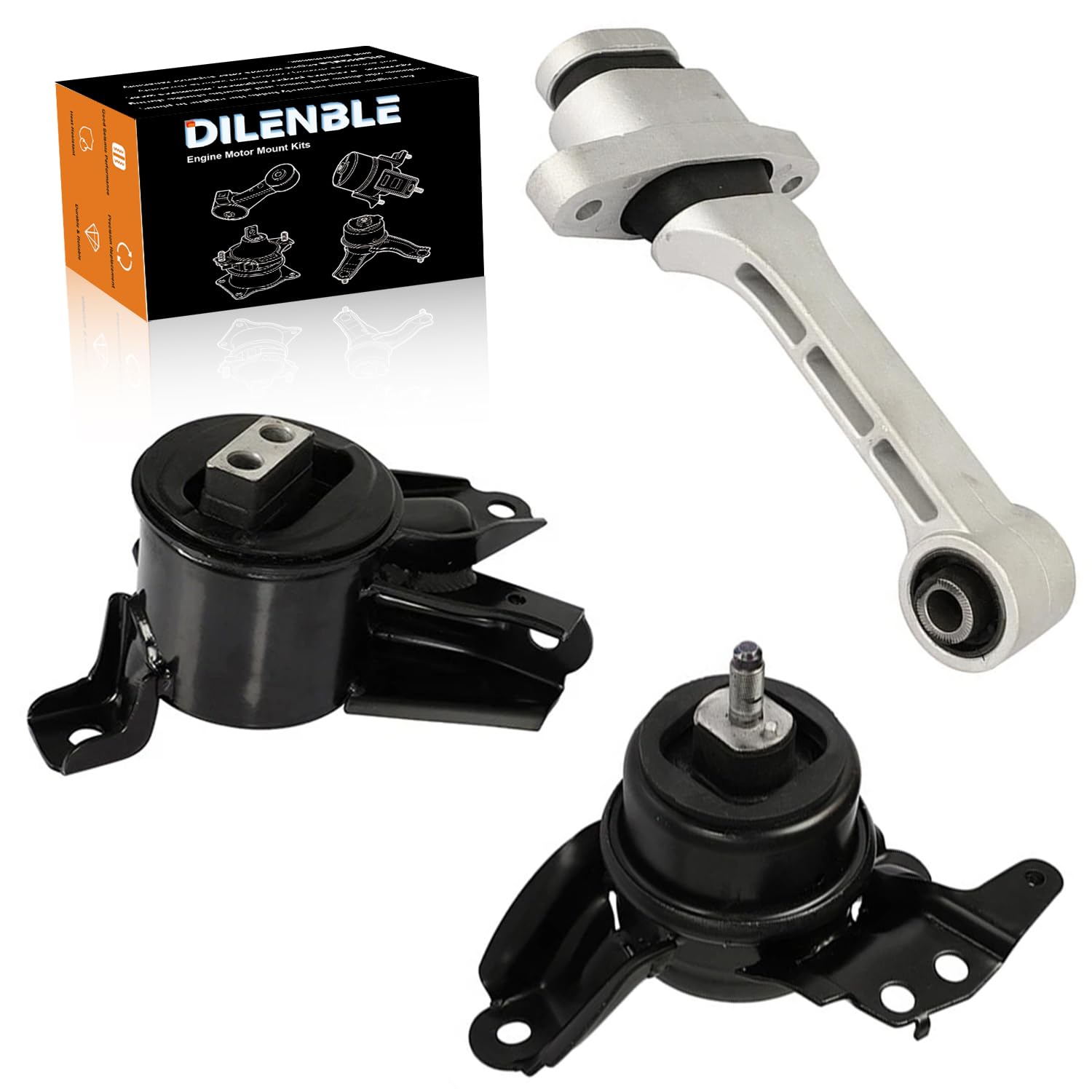 Engine Motor Mount & Trans Mount Replacement for Sonata 2011 2012 2013; Optima 2011 2012 2013 2014 2015 2016 2.4L, Engine Mount Set of 3 Replaces OE# A71034 A71001 A7197 GP9760 GP9766 GP9755