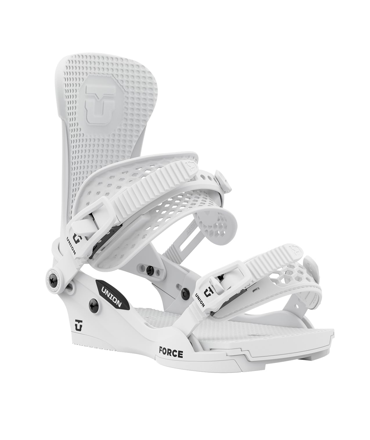 Union Force Classic Men's Snowboard Bindings, White 25, Medium