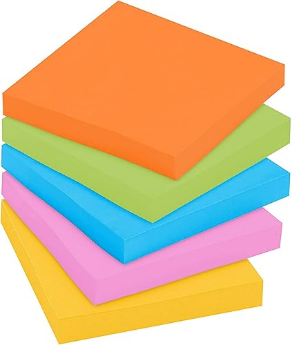 Miniatura 10 de Post-it Notas súper adhesivas, 3 x 3 pulgadas, 5 blocs, 2 veces el poder de adhesión, colección Energy Boost, colores brillantes, reciclables