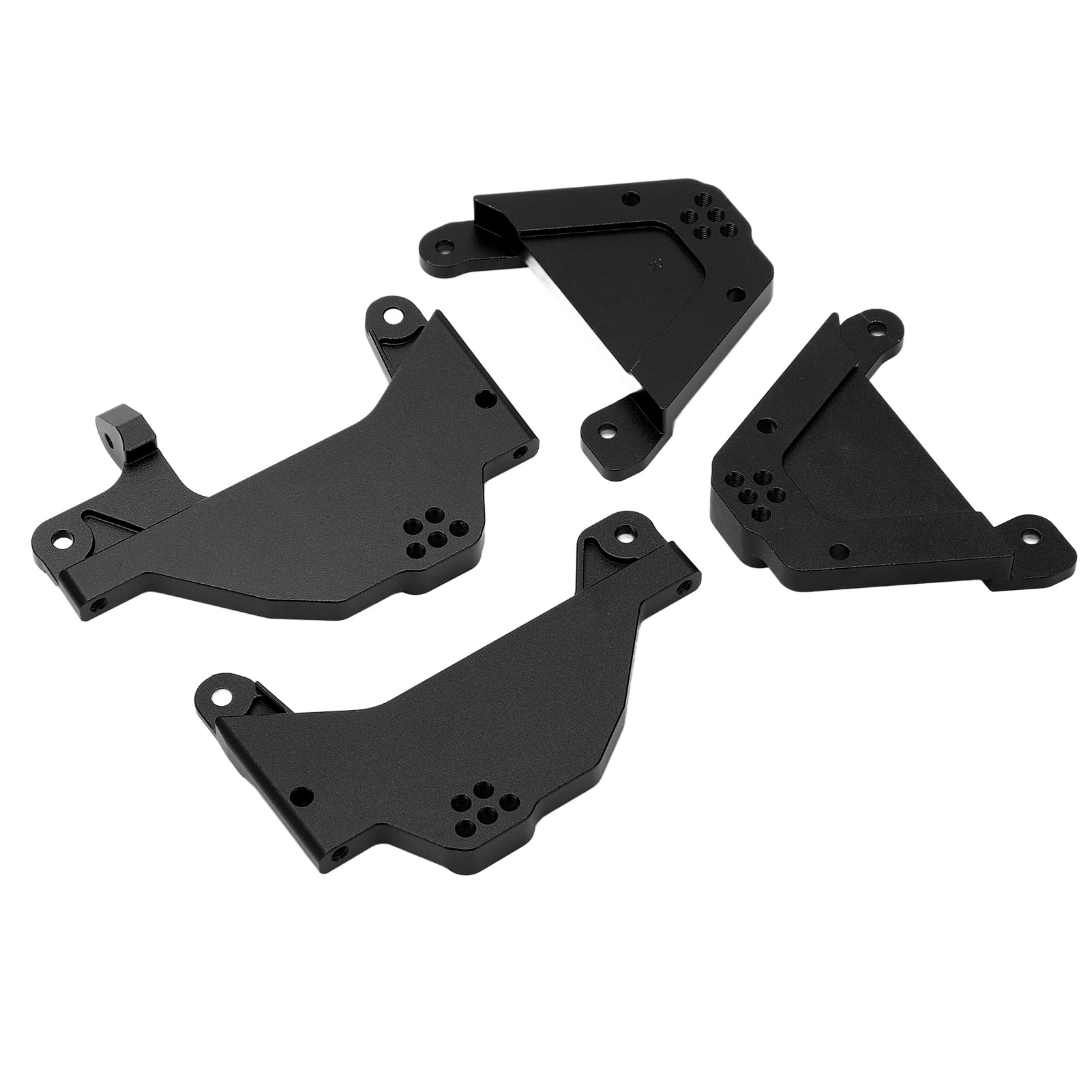 Wieże Amortyzatorów ze Stopu Aluminium CNC Wymienne Obręcze Amortyzatorów dla Axial 1/6 SCX6, Podwozie Samochodu RC Akcesoria do Ochrony Ciała (BLACK)