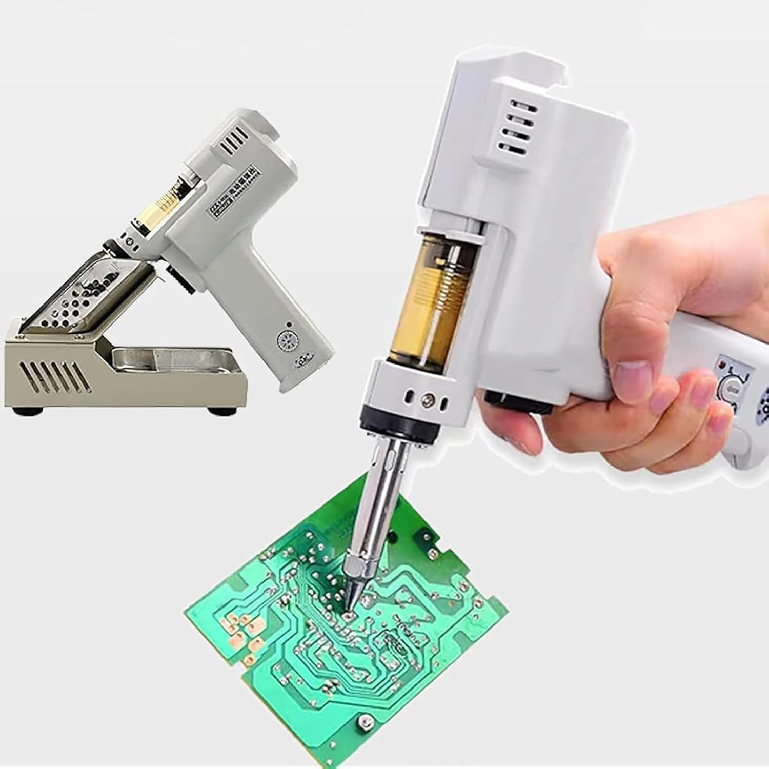 Pistola de soldadura eléctrica, bomba desoldadora al vacío de temperatura ajustable, herramienta de calentamiento rápido para extracción de soldadura a través de agujeros