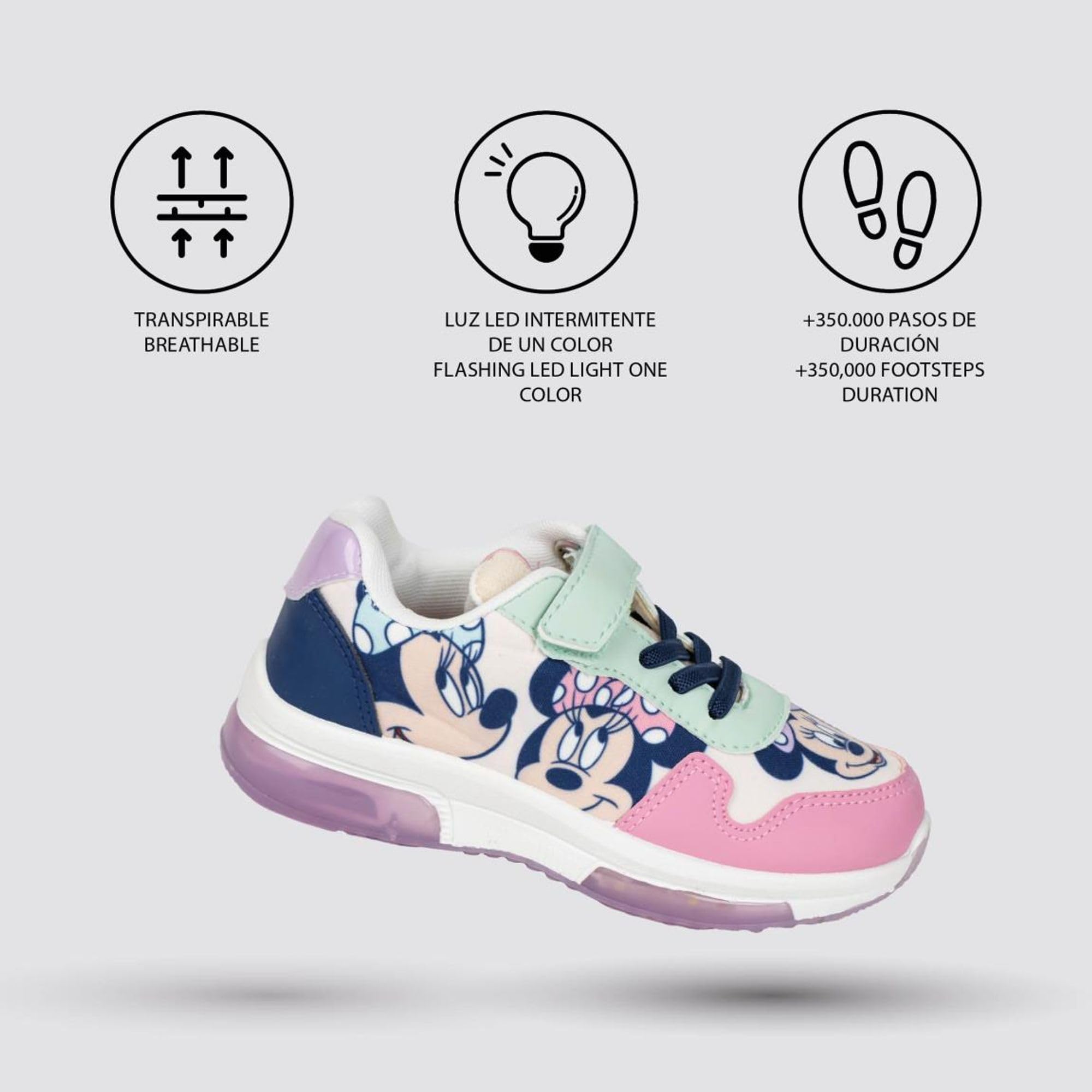 CERDÁ Life'S Little Moments Zapatillas Infantiles de Minnie con Luz Led ZapatillasNiñas