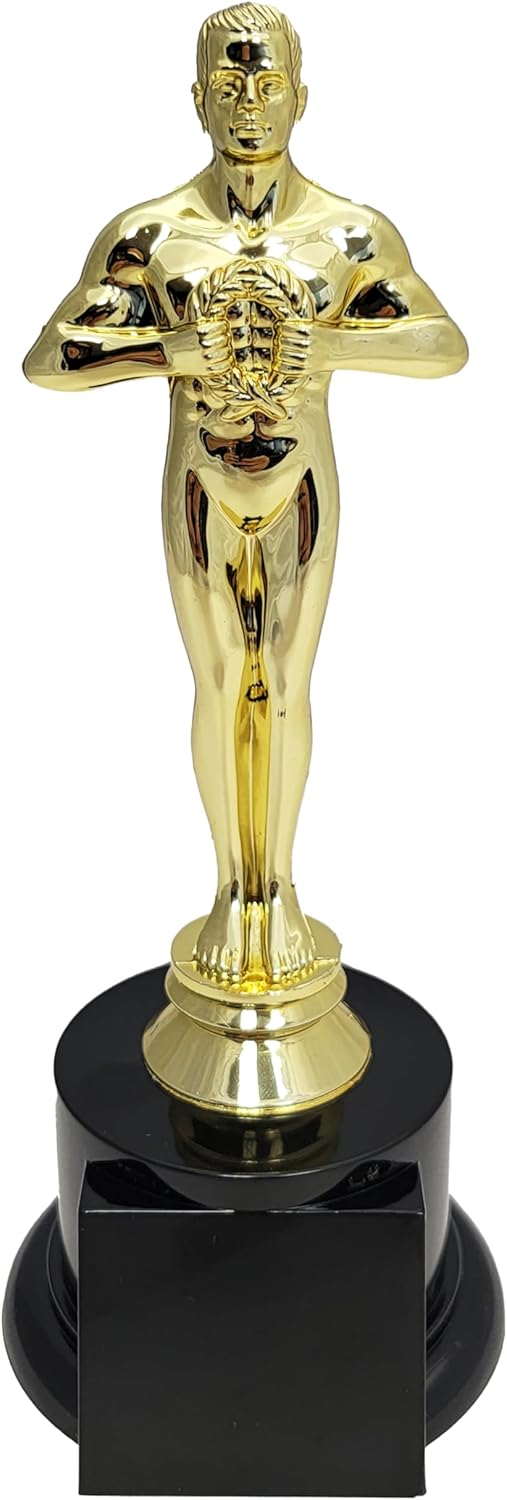 Gold Statue Achievement Trophy - 8 Inches & 11 Inches Tall with 1st, 2nd & 3rd Place Decals - Premium Award for Recognizing Excellence (8 Inches)