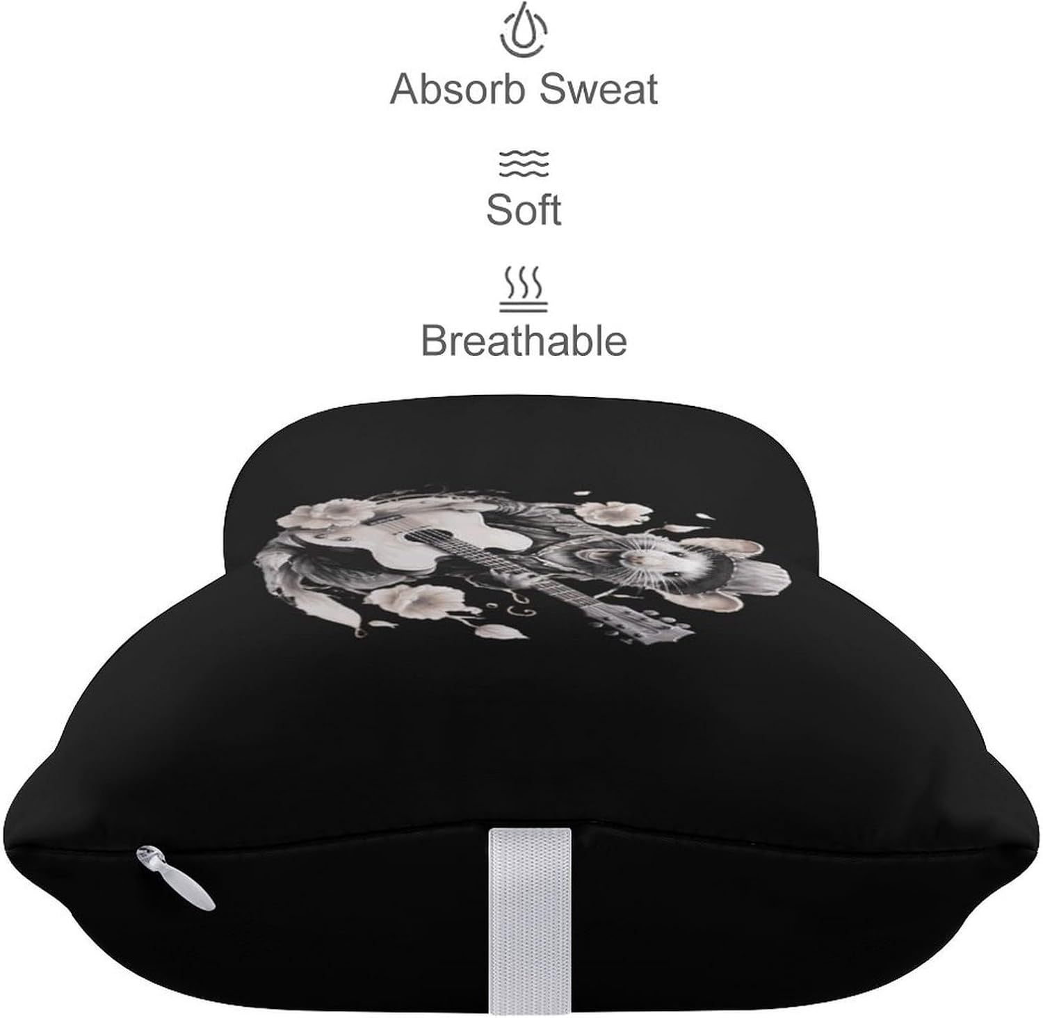 Rock Opossum Playing Guitar 2 Pack Car Neck Pillow Car Headrest Soft Car Pillow for Most Cars