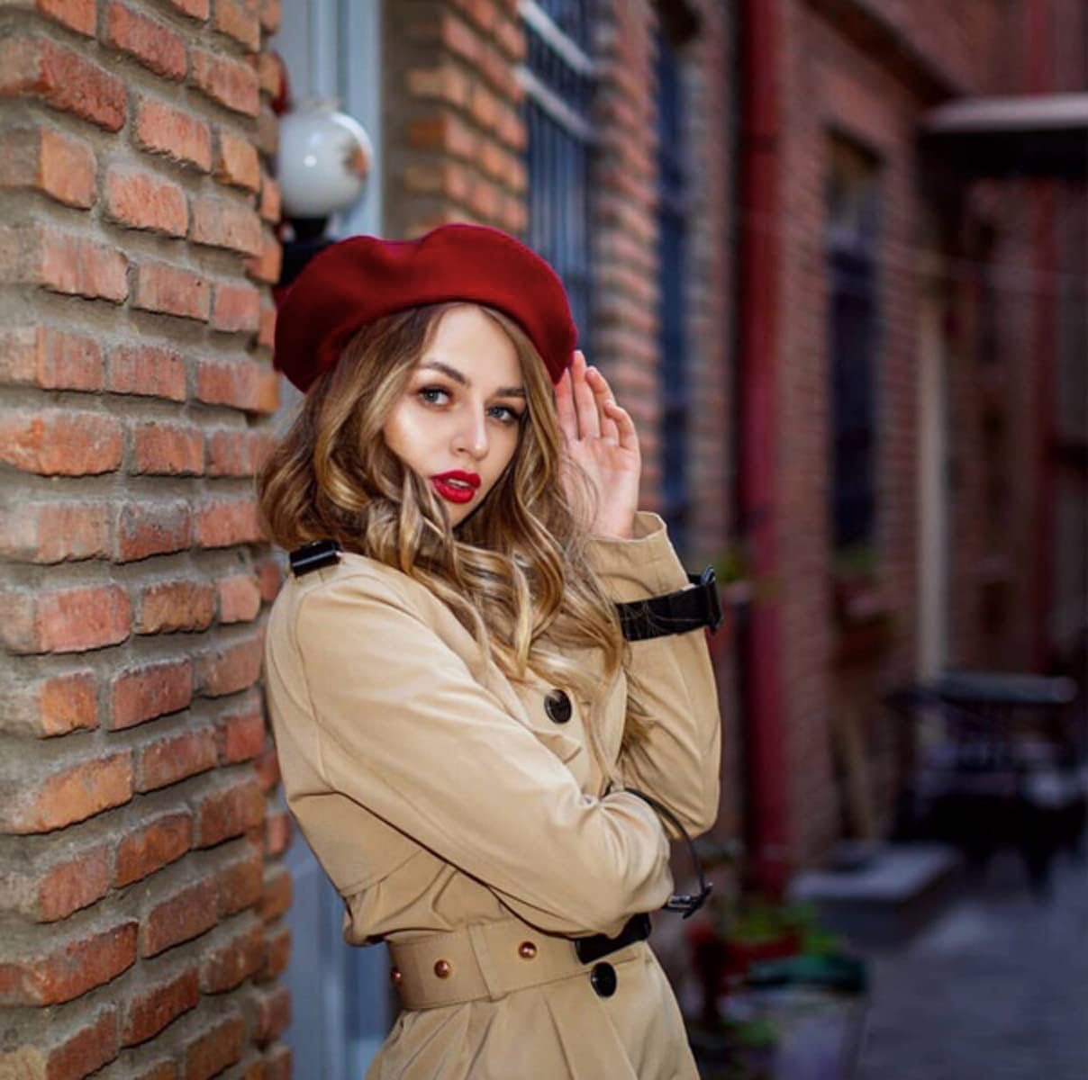Women French Wool Beret Hats - Solid Color Classic Beanie Winter Cap - Image 3
