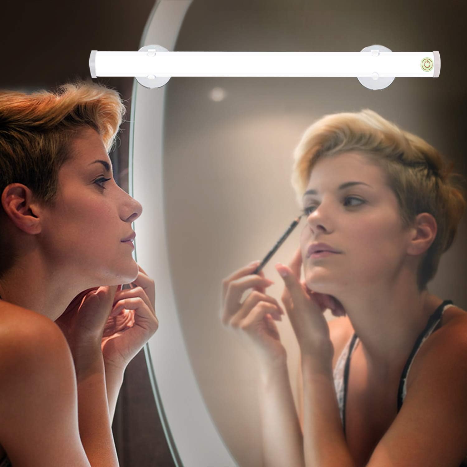 LED Makeup Mirror Lights,Portable Rechargeable Vanity Mirror Lights with 3 Brightness Level Touch Control for Makeup Dressing Table