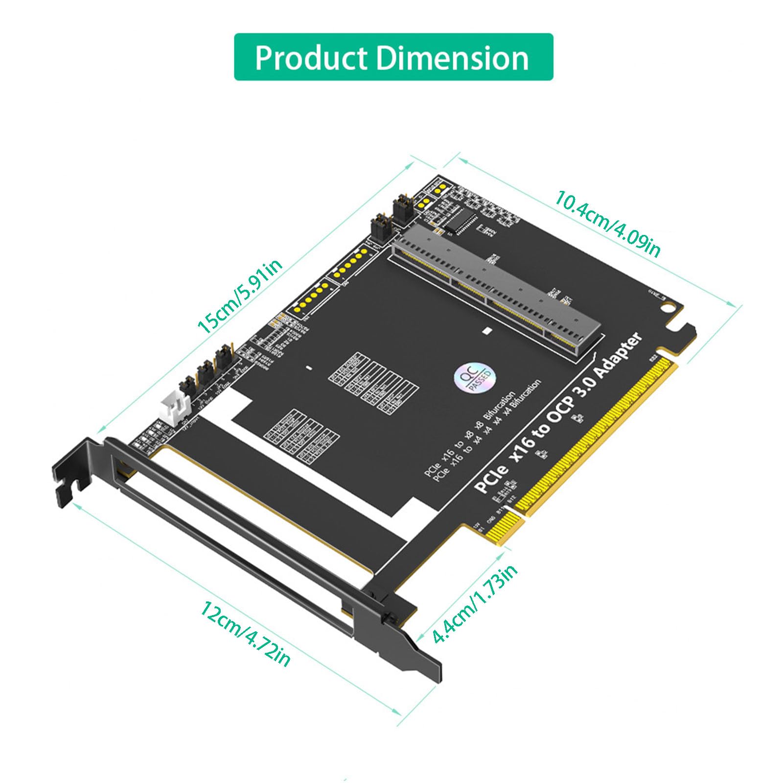 Scheda di rete di conversione OCP NIC3.0 a PCIe 5.0 X16 per server | Trasferimento dati a piena velocità per data center in rete con durabilità industriale e server di sistemi multipli