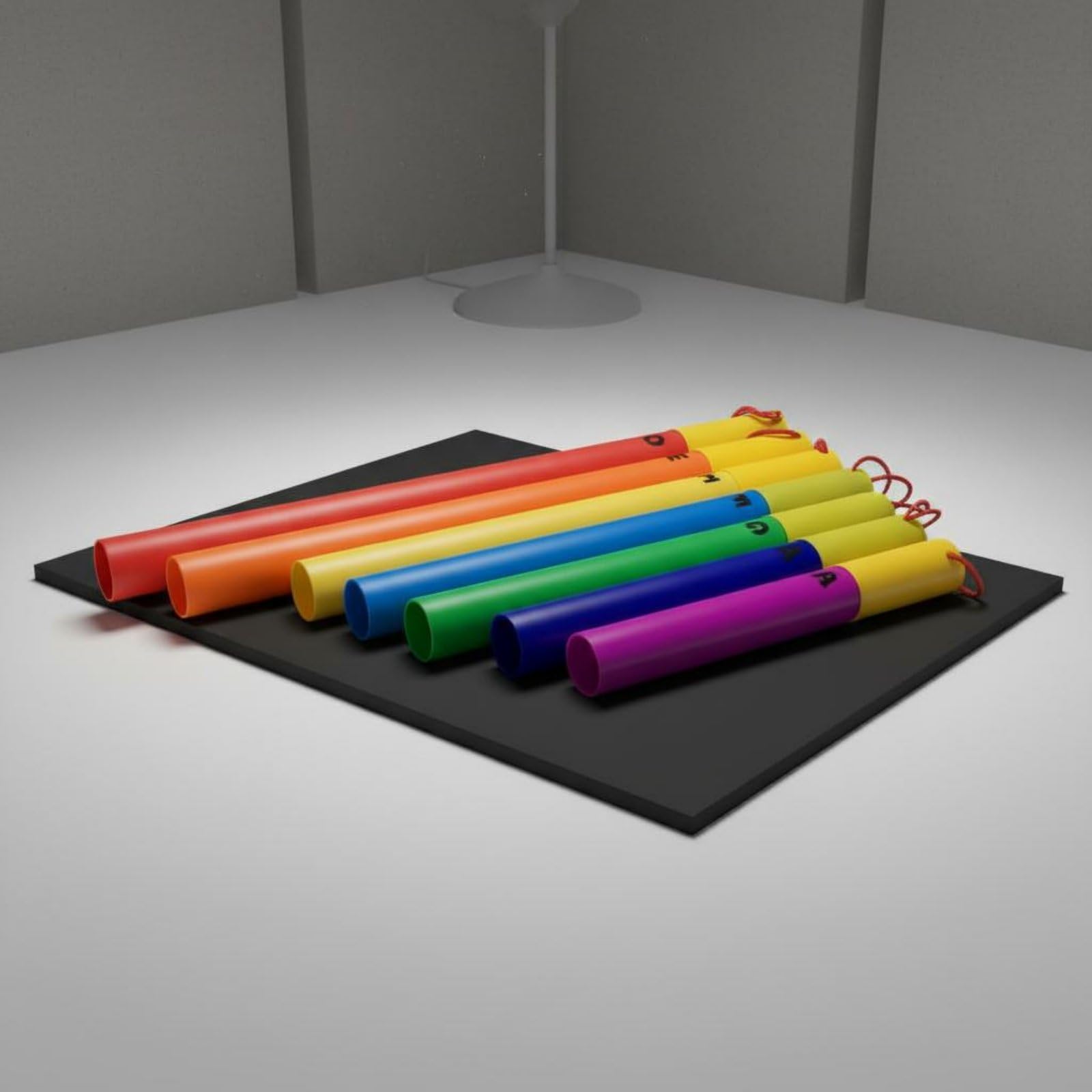 8 Pezzi Tubo Ritmico per Bambini Collezione Musicale Educativa Tubi a Percussione Accordati Diatonica Plastica Adatto per Allenamento Uditivo Corsi di Musica Giochi di Gruppo