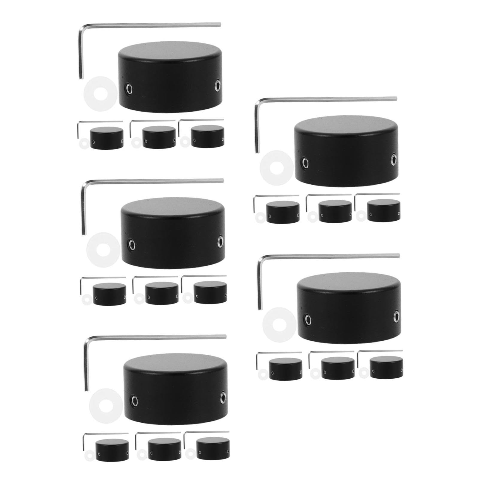 BESTonZON 5ensembles Capuchons De Pédale Effet De Guitare Métal De Protection Durable Pour Pédales De Guitare Accessoires Pratiques Pour Musiciens