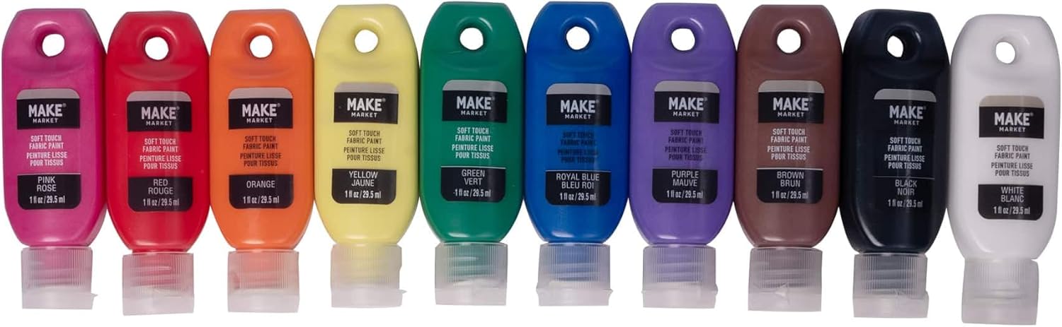 Make Market Rainbow Soft Touch Fabric Paint, 6 Packs: 10 ct. (60 total)